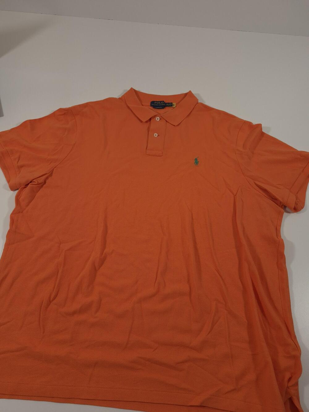 Polo Ralph Lauren Polo Shirt Mens 2XL Orange Classic Fit Cotton Pony Logo